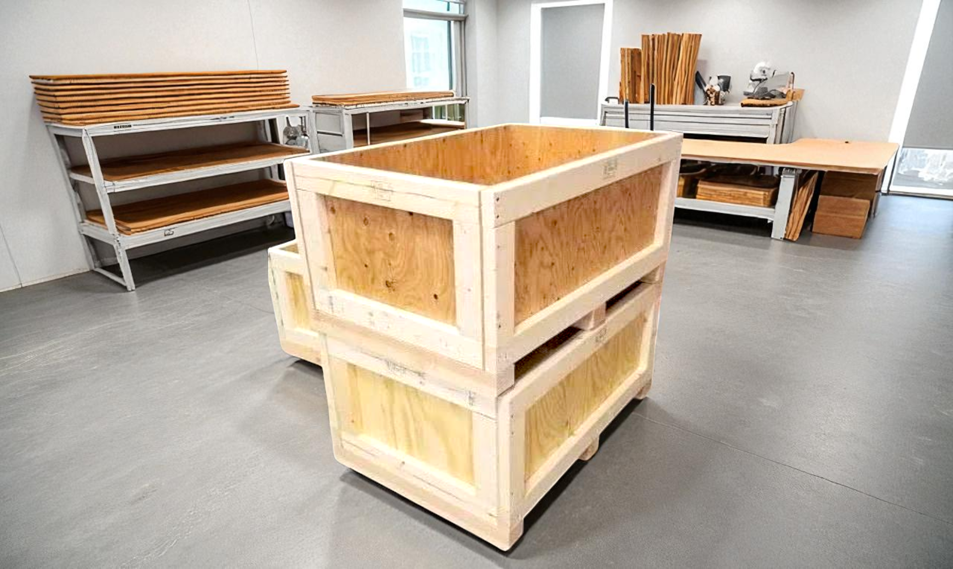Heavy-duty wooden crates engineered by High Quality for Wood Pallets